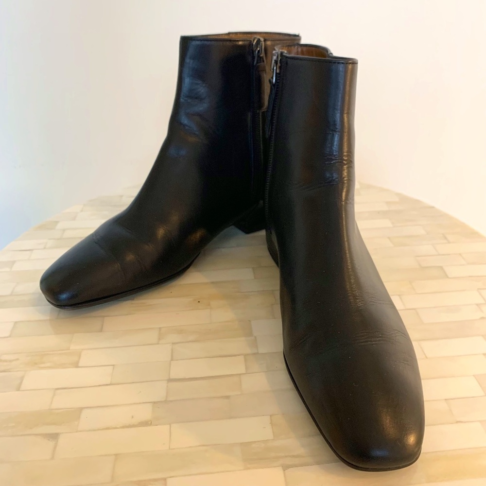 Aquatalia Leather Ankle Boot Black